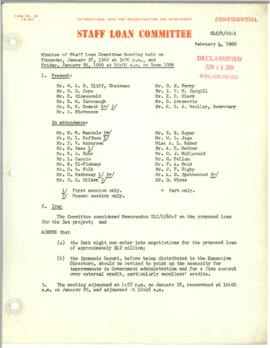 Loan Committee - Minutes - 1960