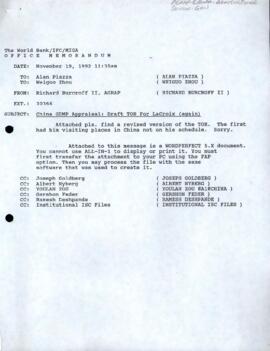 Agriculture [AGR] - Agricultural Policy Division [AP] - China - Agriculture - General - 1992 Corr...