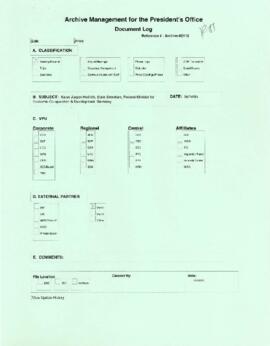 President Wolfensohn - Briefing Book for President's Meetings and Events - Kalus Jurgen Hedrich -...