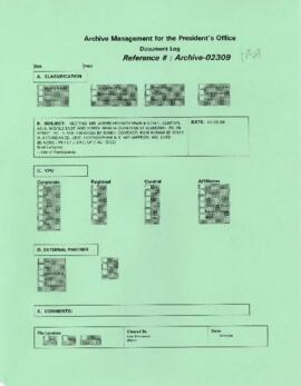 President Wolfensohn - Briefing Book for President's Meetings and Events - Andre Hovaguimian and ...