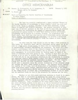JM Kalbermatten Files - Water and Waste - 1975 General Correspondence