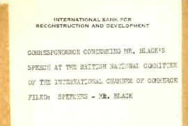 Liaison - International Chamber of Commerce - Correspondence - 1947 - 1958 - Volume 1