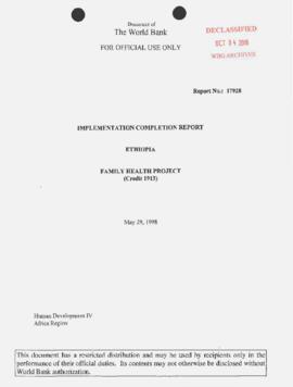 Ethiopia - Family Health Project - Implementation Completion Report / Performance Audit Report File