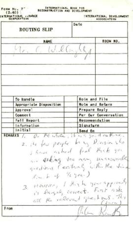 Operations Evaluation - Preliminary information