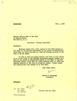 Deutsche Bundesbank - Bonds - Borrowing - 30 Million Dollars - 4 Percent Notes - 1960 - Correspon...