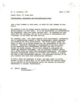 Development Policy - Commodities - Jute - April 1973 - April 1976