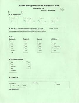 President Wolfensohn - Briefing Book for President's Meetings and Events - Document - Dr. Stephan...