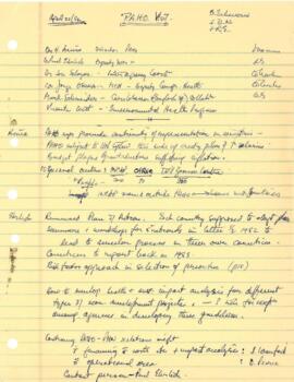 Pan American Health Organization [PAHO] - Correspondence