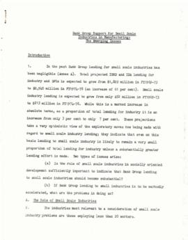 Bernard R Bell Files - Research and Sector Papers - Correspondence - Volume 3
