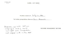 Operational Policy - Urban - PUR - Research 1981 - 1983