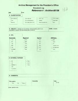 President Wolfensohn - Briefing Book for President's Meetings and Events - Development Committee ...
