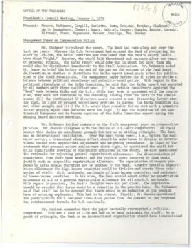 Records of President Robert S. McNamara President's Council minutes - Minutes 18