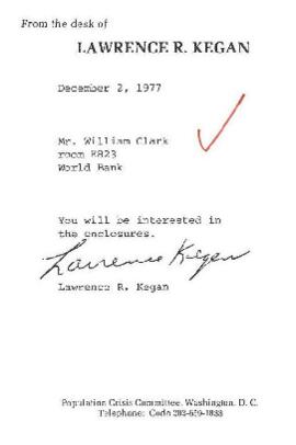 Brandt Commission - Chronological Records - December 1977