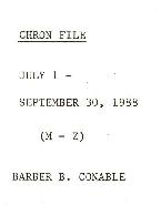 President Barber Conable Chronological Records - Outgoing) - Correspondence - M-Z - July 1 - Sept...