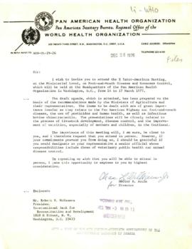 Bank Administration and Policy : World Health Organization [WHO] - 1975 / 1977 Correspondence - V...