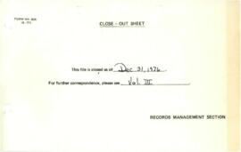 Bank Administration and Policy : International Labor Organization [ILO] - 1975 / 1977 Corresponde...