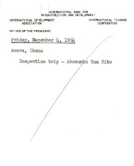 President George D. Woods Travel Records - Ghana - Volume 1 - November - December 1964