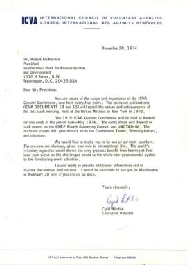 McNamara correspondence - 1974