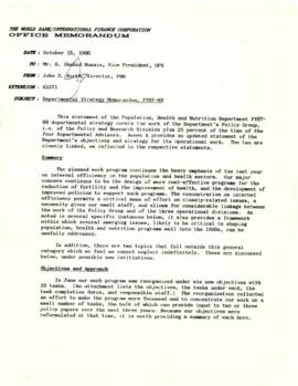 Policy, Health and Nutrition [PHN] Strategy - Correspondence