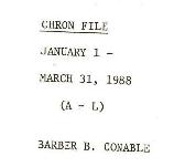 President Barber Conable Chronological Records - Outgoing - Correspondence - A-L - January 1 - Ma...