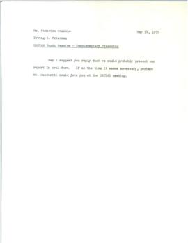 Irving Friedman UNCTAD Files: Supplementary Finance - Correspondence 05