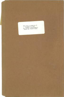 Operations - Research - Private Sector Development Study 1972 / 1974 Correspondence - Volume 1