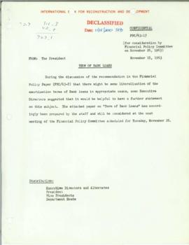 Leonard B. Rist - Term of Bank Loans - Correspondence - 1963 - 1964