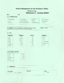 President Wolfensohn - Briefing Book for President's Meetings and Events - Corporate Management -...
