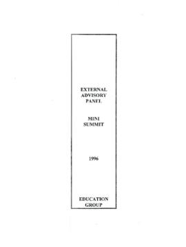 External Advisory Panel - Mini Summit - Education Group - 1996