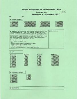 President Wolfensohn - Media Coverage and Interviews - Interview - Martin Baker - Sunday Business...