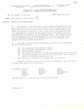 Research on Economics and Development - Bela Balassa - Chronological Record - January through May...