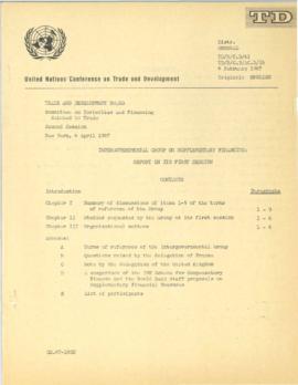 Irving Friedman UNCTAD Files: Geneva Meeting on Supplementary Finance, February 1967 - UNCTAD doc...