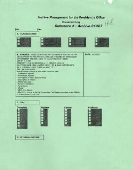 President Wolfensohn - Briefing Materials for President's Speeches - Video-Conferencing (Not an A...