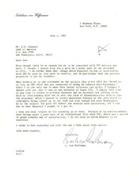 Clausen Papers - General Correspondence - Correspondence 01