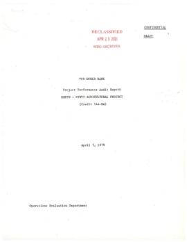 Hinvi Agriculture Project - Benin - Credit 0144 - P000062 - Project Performance Audit Reports - D...
