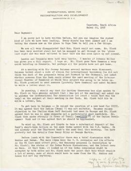 Records of President Eugene R Black - 1953 - 1958 Travel - Travel 04
