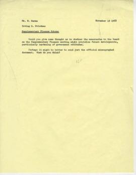 Irving Friedman UNCTAD Files: Paris DAC Meeting on Supplementary Finance, October 1968 - Correspo...