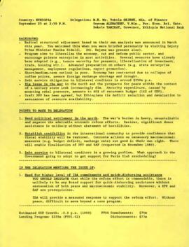 Country Files: Ethiopia - Correspondence 01