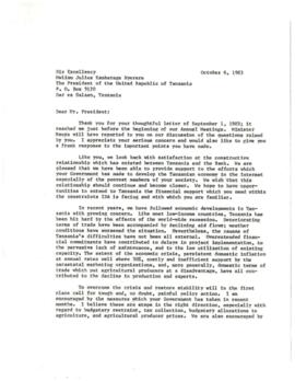 Country Files: Tanzania - Correspondence 02
