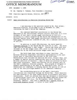 Liaison Files - United Way - Correspondence - Volume 1