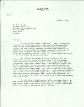 Liaison files - Organization of African Unity - Correspondence - Volume 1