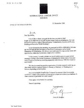 Mats Karlsson - International Labor Organization [ILO] - Correspondence - Photos