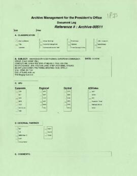 President Wolfensohn - Briefing Book for President's Meetings and Events - Ambassador Hugo Paeman...