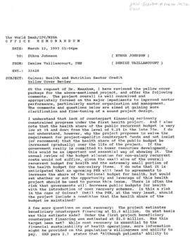 Population, Health and Nutrition [PHN] - Guinea - Health - General - 1993 Correspondence - Volume 1