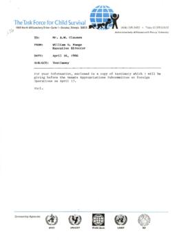 Bellagio Task Force - Meetings - Correspondence