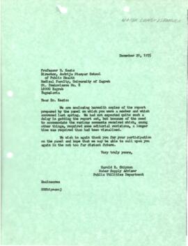 Bank Administration and Policy - Water Supply and Sewerage 1975 / 1977 Correspondence - Volume 1