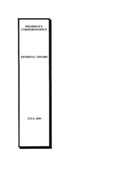 President's Correspondence - James D Wolfensohn - External Affairs - Correspondence - Volume 7