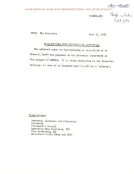 Bernard R. Bell Files: Fourth Plan - Foreign Debt - Correspondence