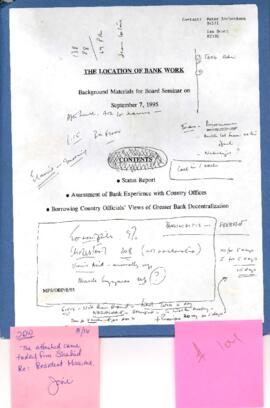 President Wolfensohn - Board of Executive Directors - Seminar on the Location of Bank Work - Sept...