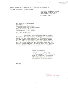 Senior Management Correspondence - John Maddox / Robert McNamara - Volume 3